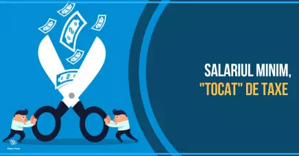 Salariul minim brut, "tocat" de taxe